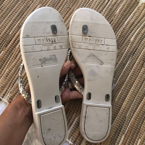 Melissa Silver star bow jelly sandals size 9 - Picture 4 of 8